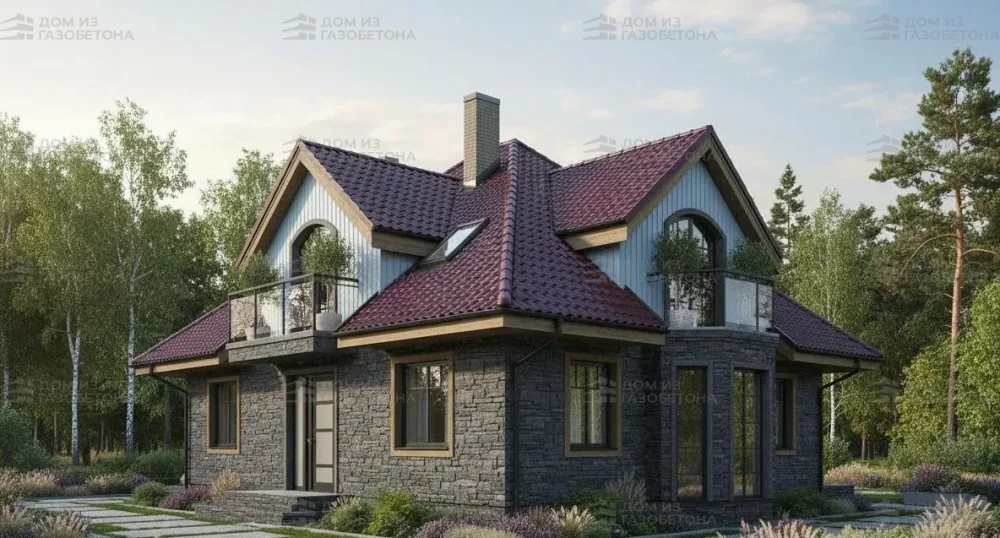 Проект Двухэтажный дом 13 на 12, 153 м2