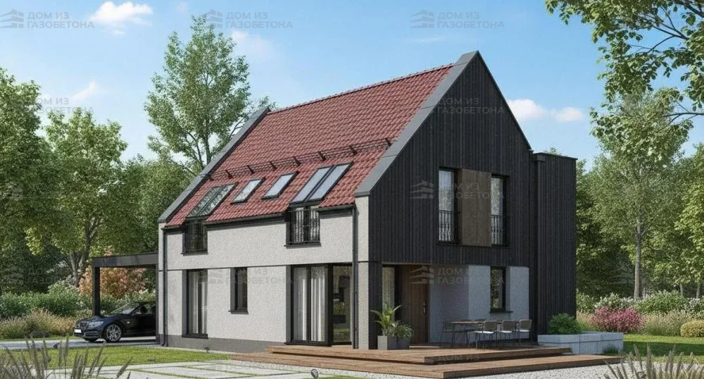 Проект Двухэтажный дом 15 на 12, 185 м2