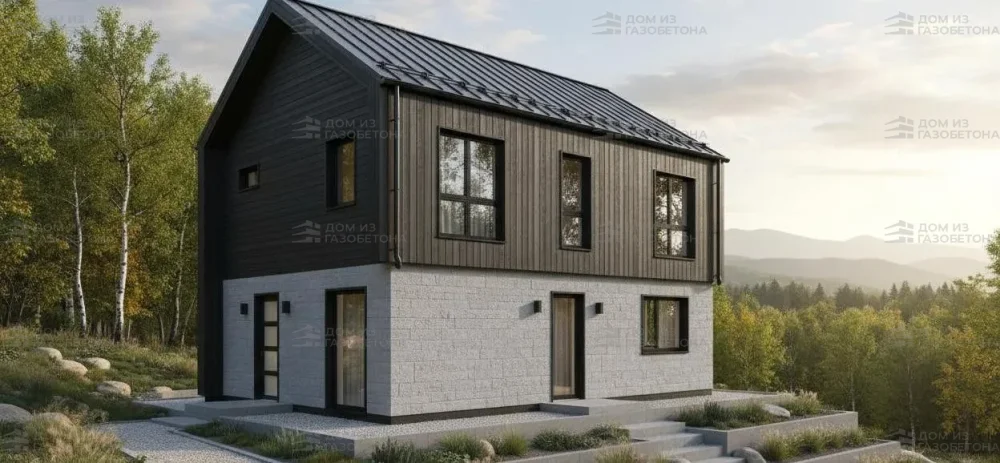 Проект Двухэтажный дом 14 на 13, 178 м2