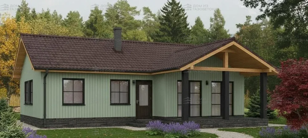 Проект Одноэтажный дом 13 на 19, 130 м2