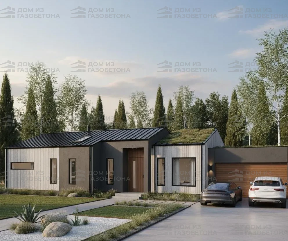 Проект Одноэтажный дом 16 на 18, 190 м2