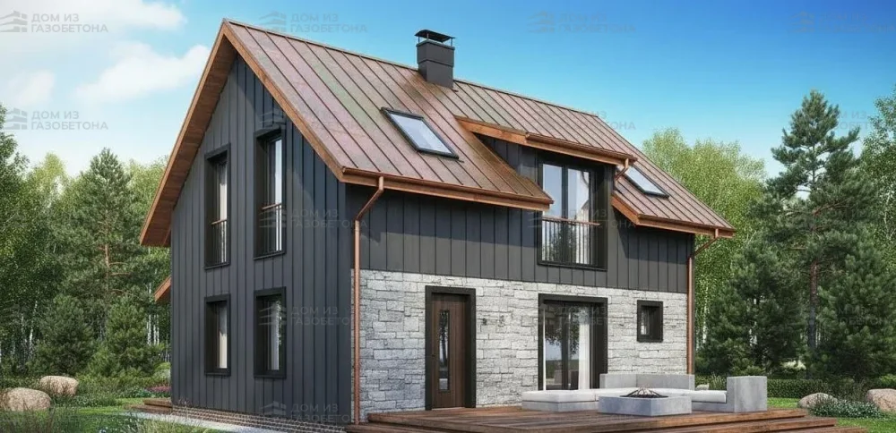 Проект Двухэтажный дом 12 на 9, 137 м2