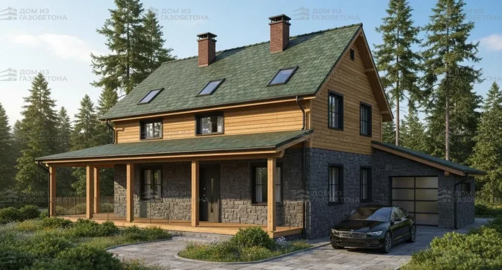 Проект Двухэтажный дом 8 на 15, 148 м2