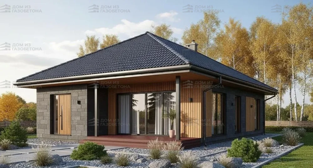 Проект Одноэтажный дом 15 на 9, 88 м2