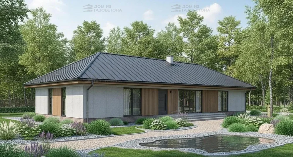 Проект Одноэтажный дом 23 на 9, 154 м2