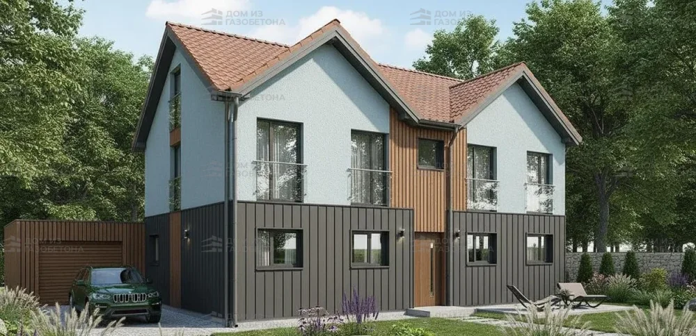 Проект Двухэтажный дом 15 на 12, 134 м2