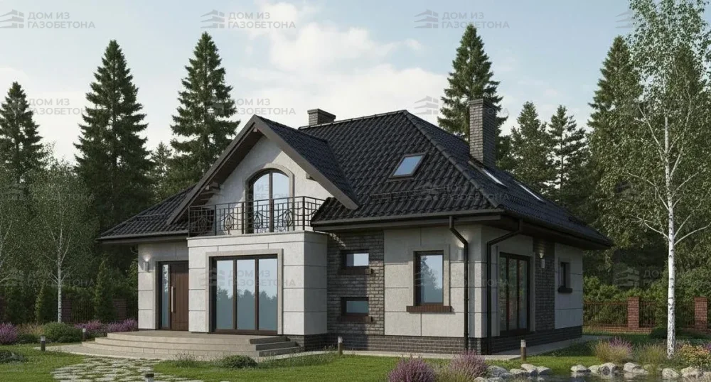 Проект Двухэтажный дом 15 на 11, 189 м2