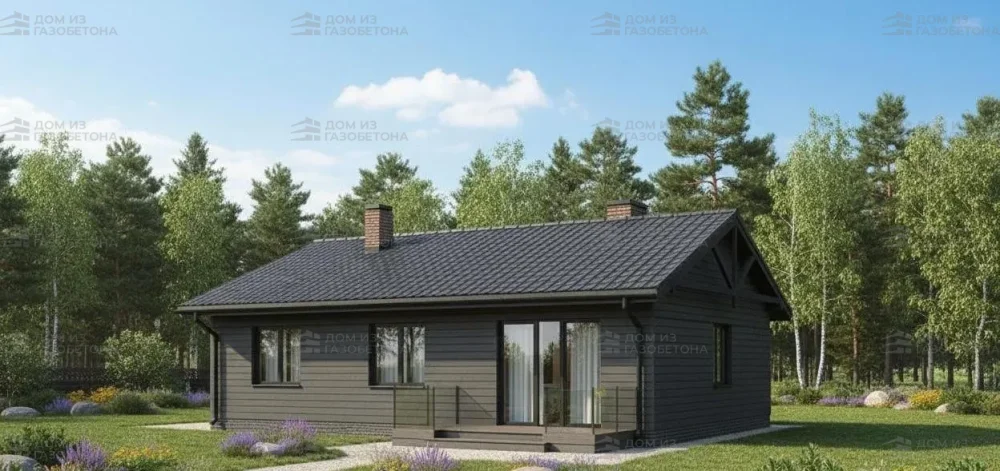 Проект Одноэтажный дом 12 на 10, 93 м2