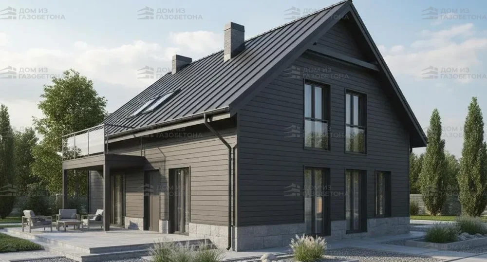 Проект Двухэтажный дом 12 на 14, 156 м2