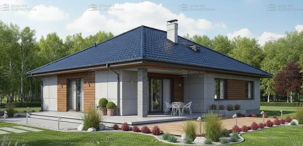 Проект Двухэтажный дом 15 на 15, 195 м2