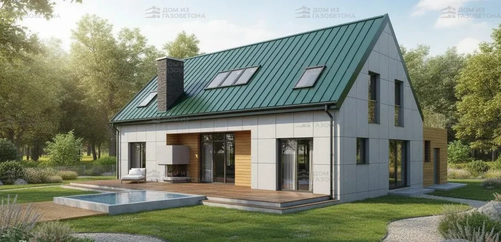 Проект Двухэтажный дом 18 на 10, 192 м2